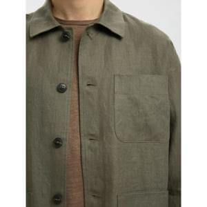 Selected Homme Regbaird Linen Resort Overshirt